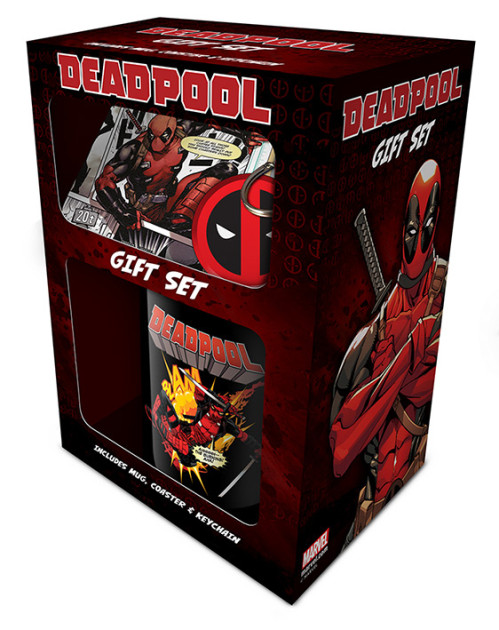 Set Deadpool Mug sous verre et porte-clés