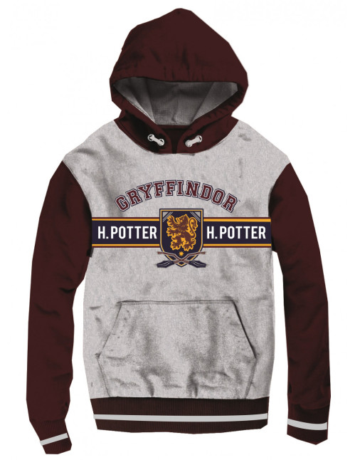 Sweat enfant Harry Potter Gryffondor bordeaux et gris