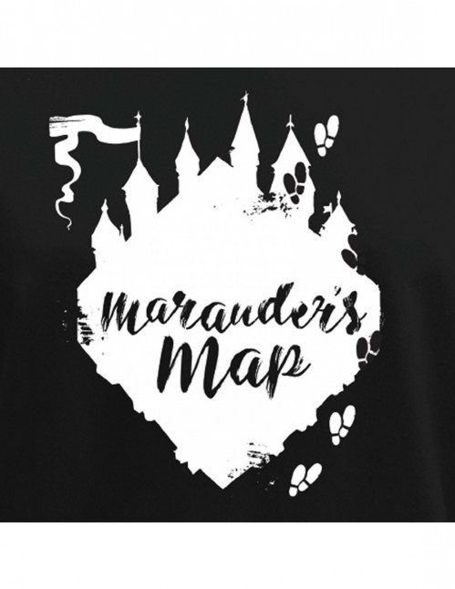 Sweat femme Harry Potter noir et blanc Marauder's map
