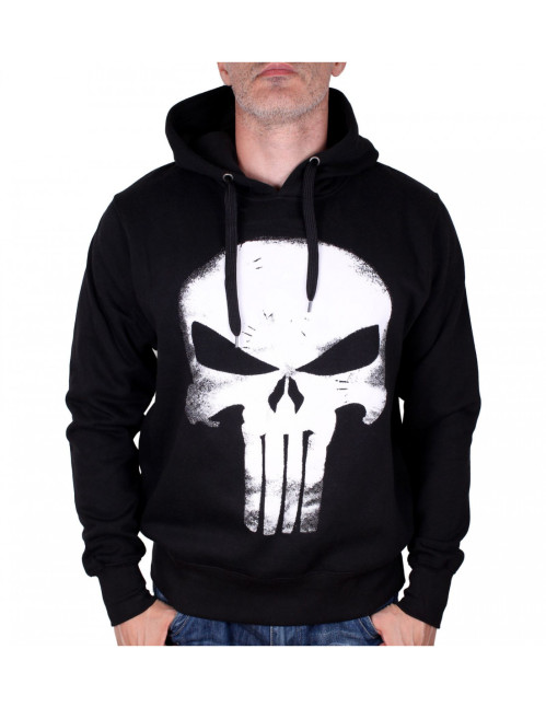 Sweat Punisher Skull effet cuir