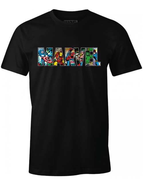 T-shirt MARVEL Logo groupe comics