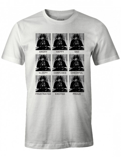T-Shirt Star Wars blanc Vador Emotions