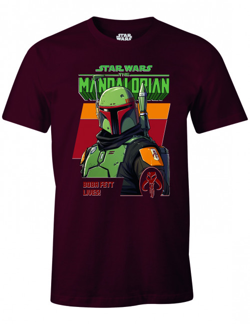 T-Shirt Star Wars Mandalorian Boba Fett Lives