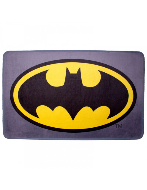 Tapis Batman Logo gris jaune