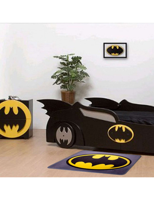 Tapis Batman Logo gris jaune
