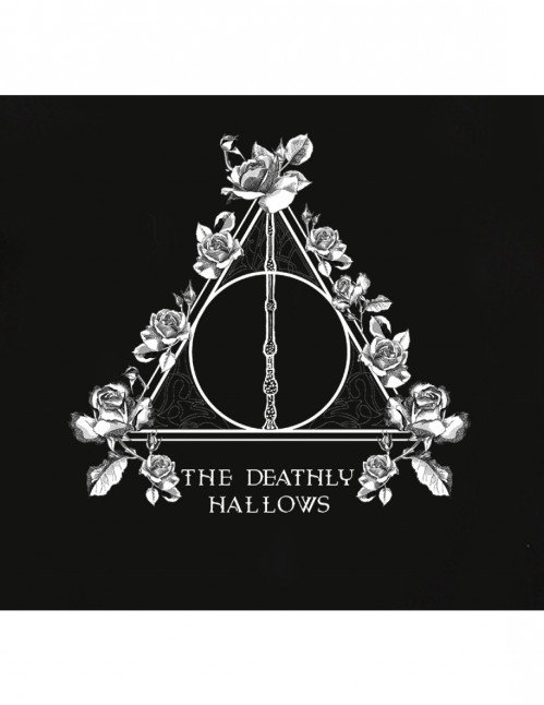 Tee-Shirt Harry Potter Femme Reliques de la mort fleuries