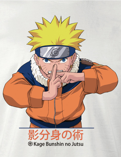 Tee-Shirt Naruto blanc multiclonage