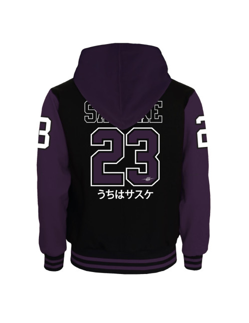 Veste Teddy Naruto noire et mauve Sasuke 23