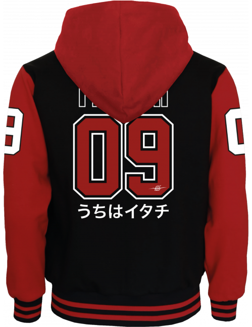 Veste Teddy Naruto noire et rouge Itachi 09