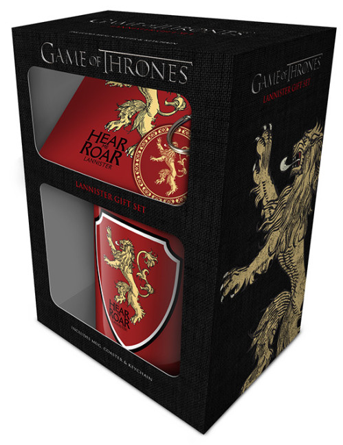 Set Game of Thrones Mug sous verre et porte-clés Lannister