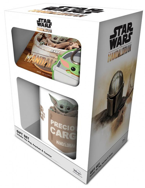 Set Star Wars Mug sous verre et porte-clés Baby Yoda Mandalorian