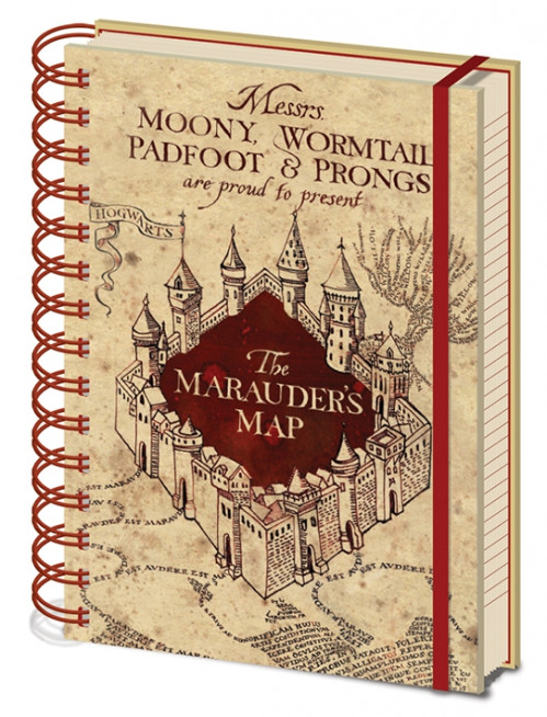 Carnet Bloc Notes A5 Carte du Marauder Harry Potter