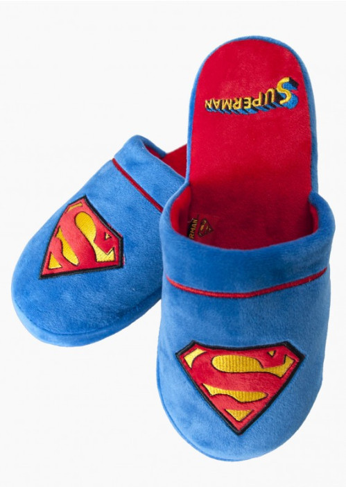 Chaussons Adulte Bleus Logo Superman