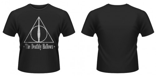 Tee-Shirt Noir Deathly Hallows Harry Potter