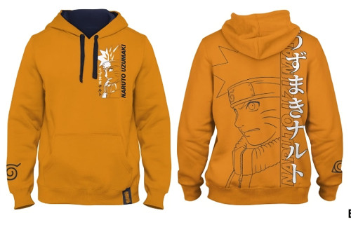 Sweat Naruto à capuche orange NARUTO ACTION