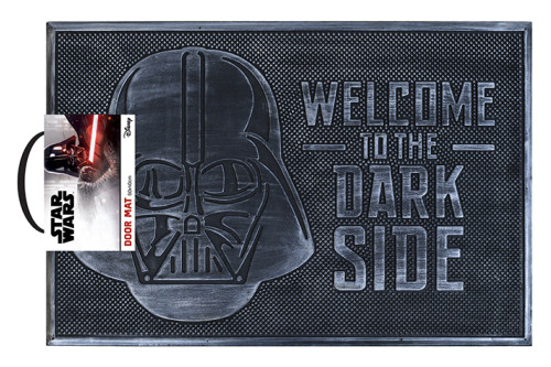 Tapis Star Wars Caoutchouc Welcome To The Dark Side gris