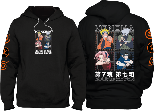 Sweat Naruto à capuche Shippuden Squad Seven