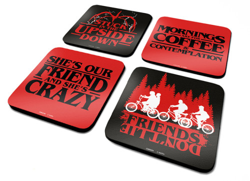 Lot de 4 Sous-Verre Stranger Things Citations