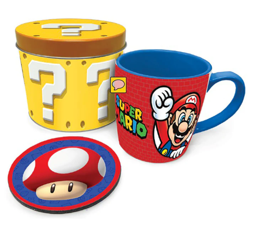 Tasse Sous verre et Boite Super Mario Lets a Go