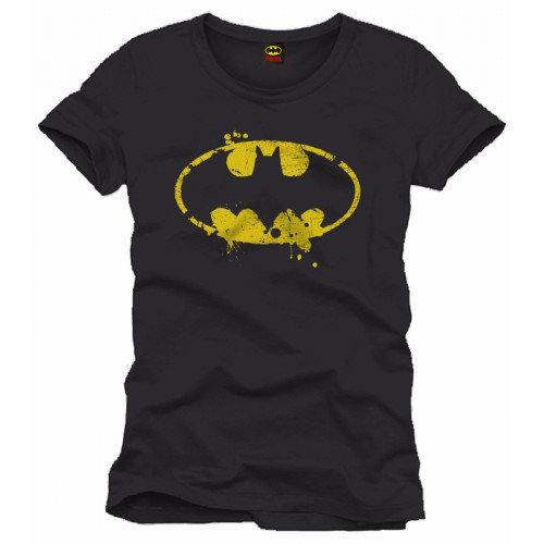 Tee Shirt Homme Noir Logo Grunge Batman 