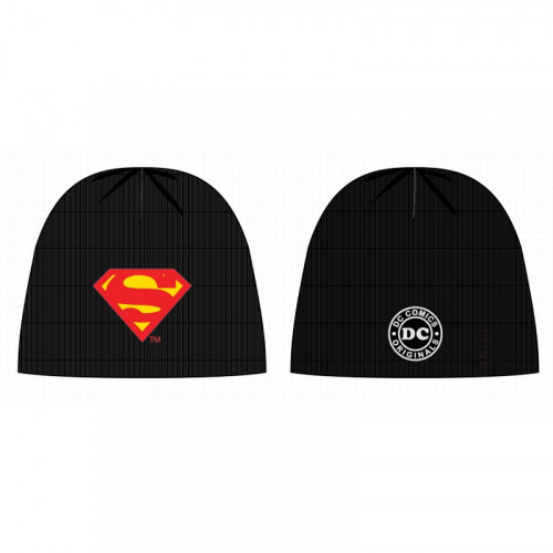 Bonnet Noir Logo Classique Superman