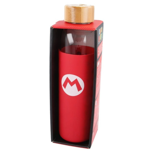 Bouteille verre et silicone Super Mario