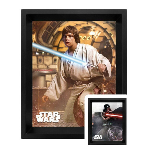 Cadre Star Wars Vador VS Skywalker 3D