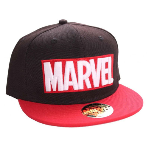 Casquette Baseball Noire Noir Logo Texte Marvel