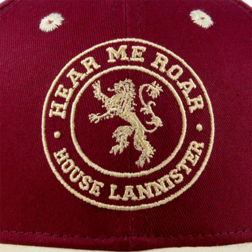 Casquette Game Of Thrones Lannister bordeaux et beige