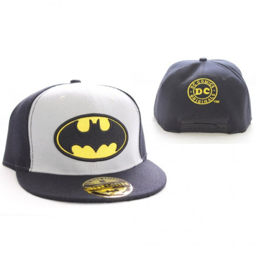 Casquette Grise et Noire Logo Batman