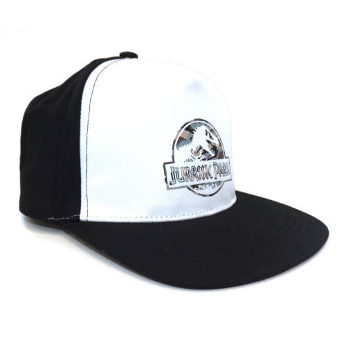 Casquette Jurassic Park noire et blanche logo camouflage