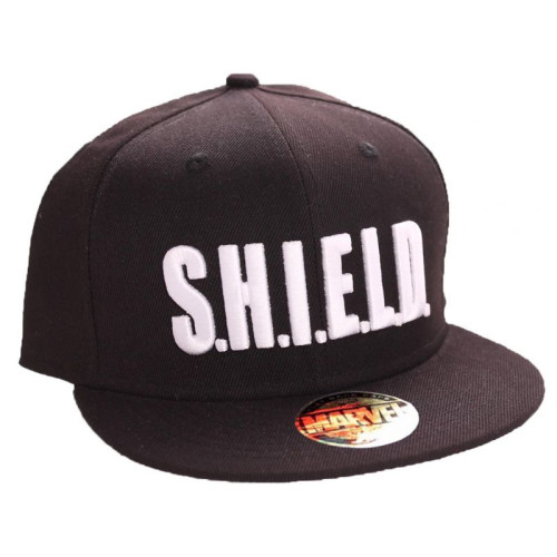 Casquette Noir Baseball Shield Text Captain America