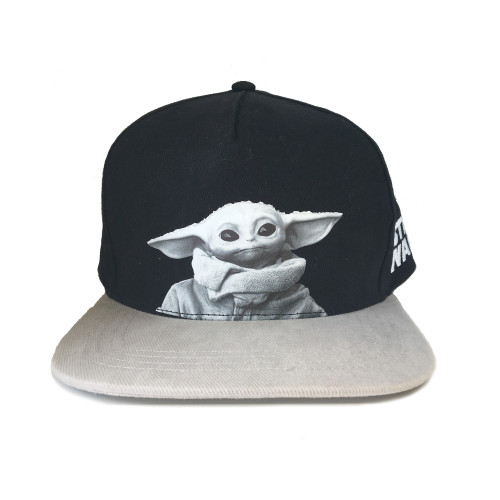 Casquette Star Wars The Mandalorian Baby yoda noir et blanc