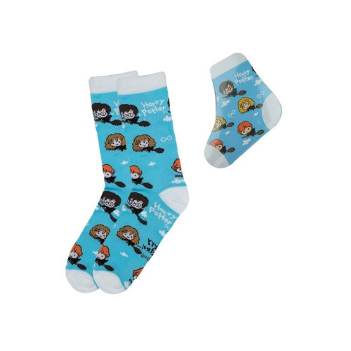 Chaussettes magiques compressées Harry Potter Kawaii-Bleu