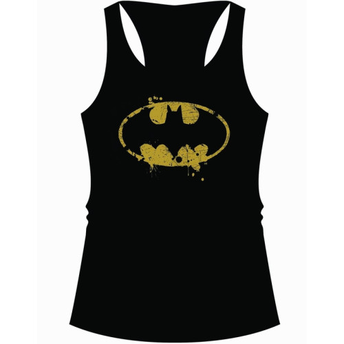 Débardeur Femme Noir Logo Grunge Batman