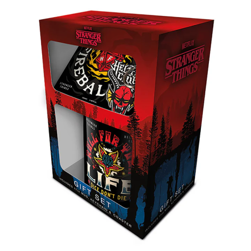 Set Stranger Things Mug sous verre et porte-clés Hellfire