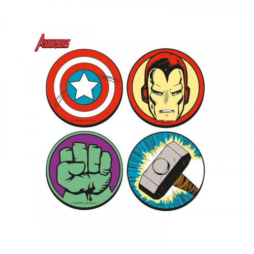 Lot 4 Sous-Verres Avengers Marvel