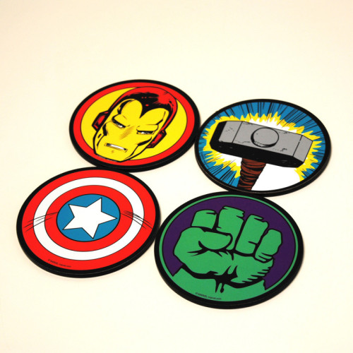 Lot 4 Sous-Verres Avengers Marvel