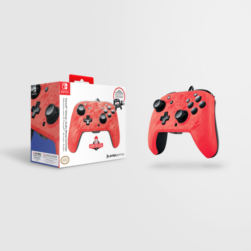 Manette Nintendo Switch Official Deluxe+ Audio Wired Red