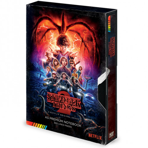 Carnet Bloc Notes Stranger Things (S2 VHS) Premium A5 Notebook 