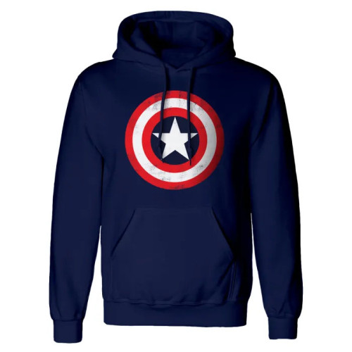 Sweat à capuche Captain America Marvel Bleu Logo