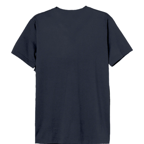 T-Shirt Iron Man bleu marine casque métallique