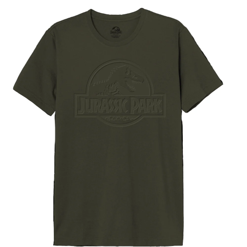 T-shirt Jurassic Park kaki logo relief rubber
