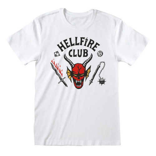 T-shirt Stranger Things Hellfire Club blanc