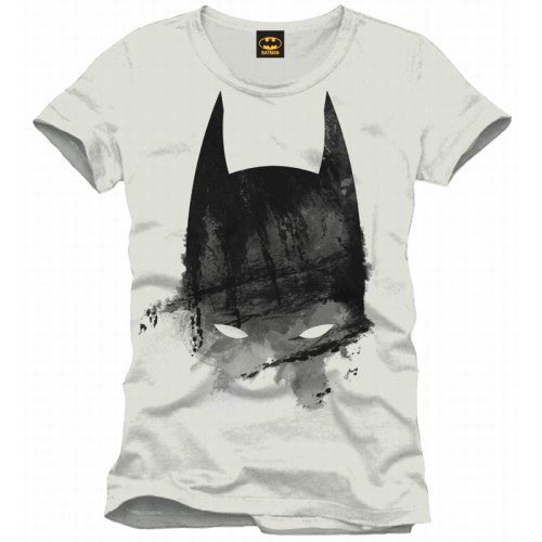 Tee Shirt Blanc Masque Peint Batman 