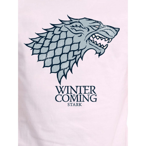 Tee-Shirt Blanc Winter is Coming Game of Thrones