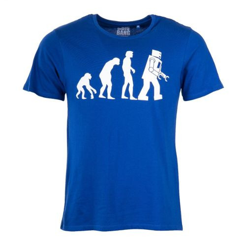 Tee-Shirt Bleu Evolution The Big Bang Theory