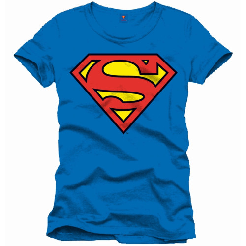 Tee-Shirt Bleu Logo Rouge Classique Superman