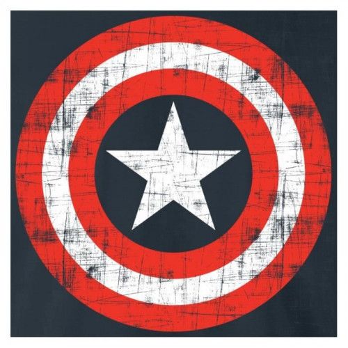 Tee-Shirt Captain America bleu logo vintage
