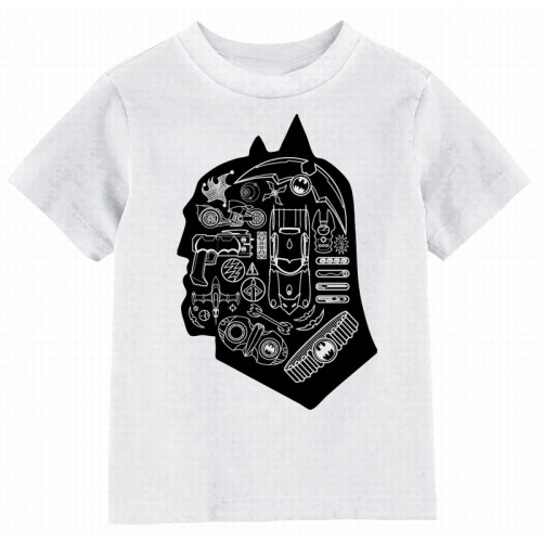 Tee Shirt Enfant Blanc Silhouhette Batman 